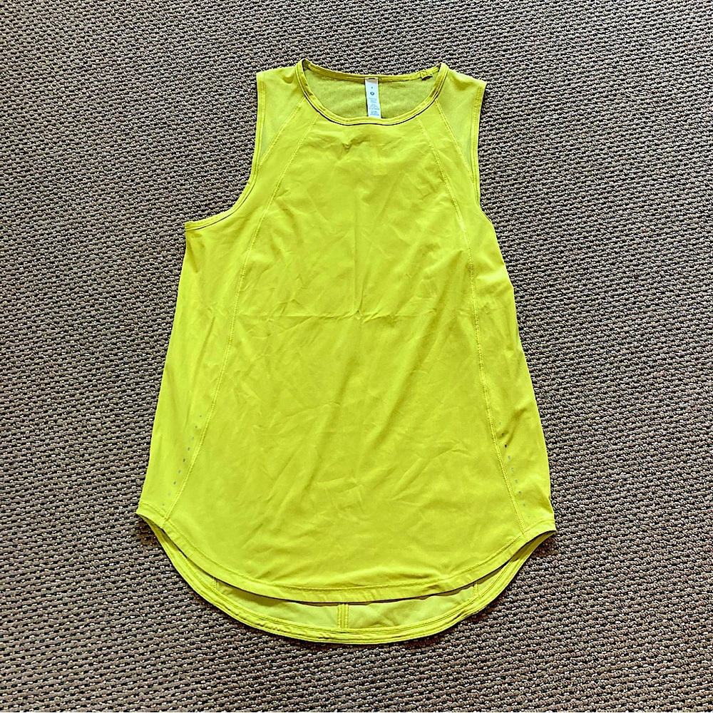 Lululemon Sculpt Tank Top Back Vent Yellow